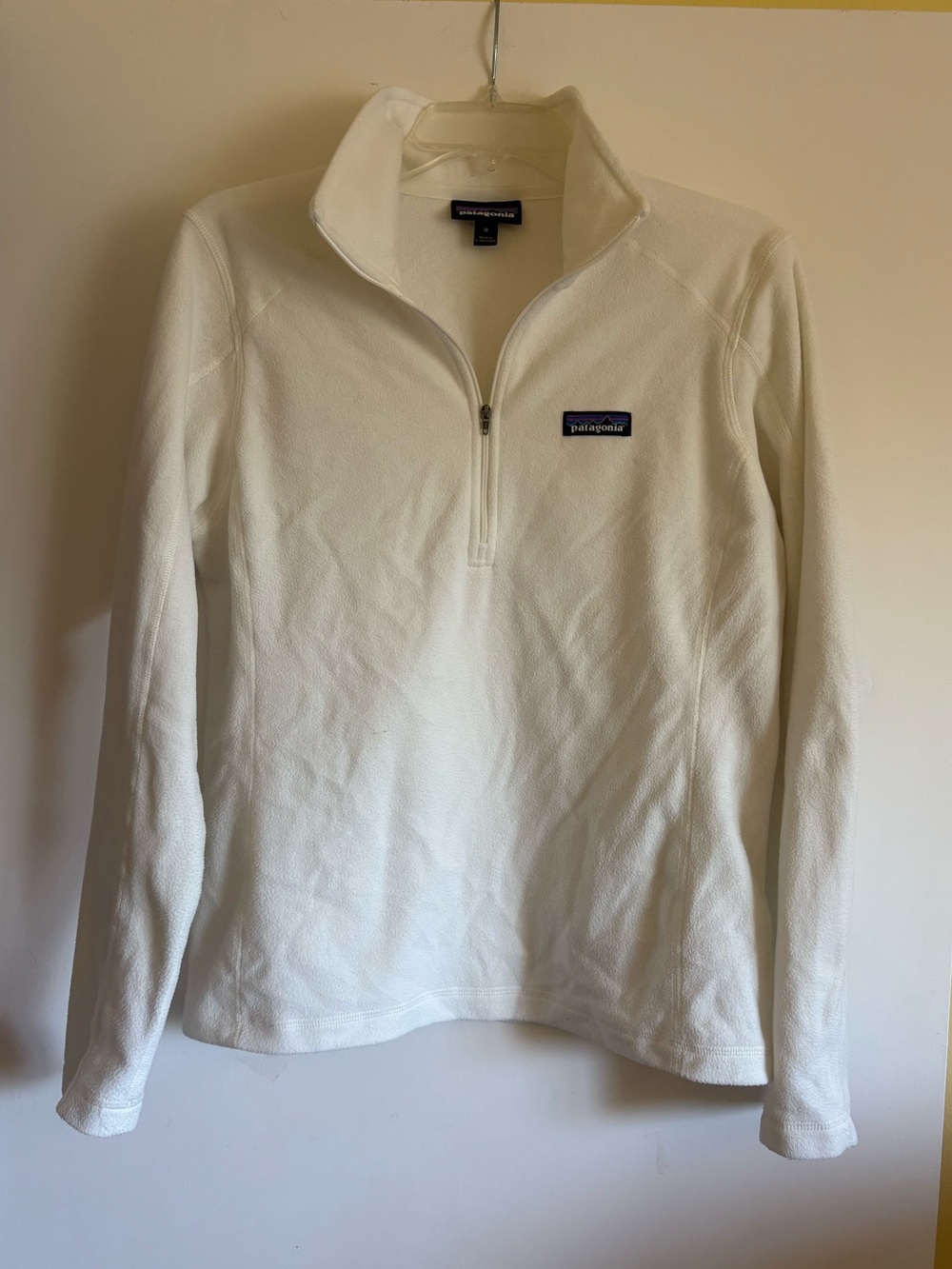 Patagonia White Women's Cowl/Turtleneck Quarter-Zip Pullover